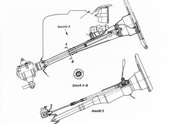 Schnittzeichnung der 1967 eingeführten Mercedes-Benz Sicherheitslenkung